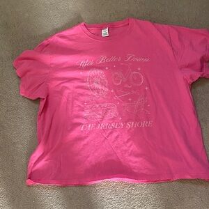 PINK Victoria's Secret Bright Pink Jersey Shore Tee